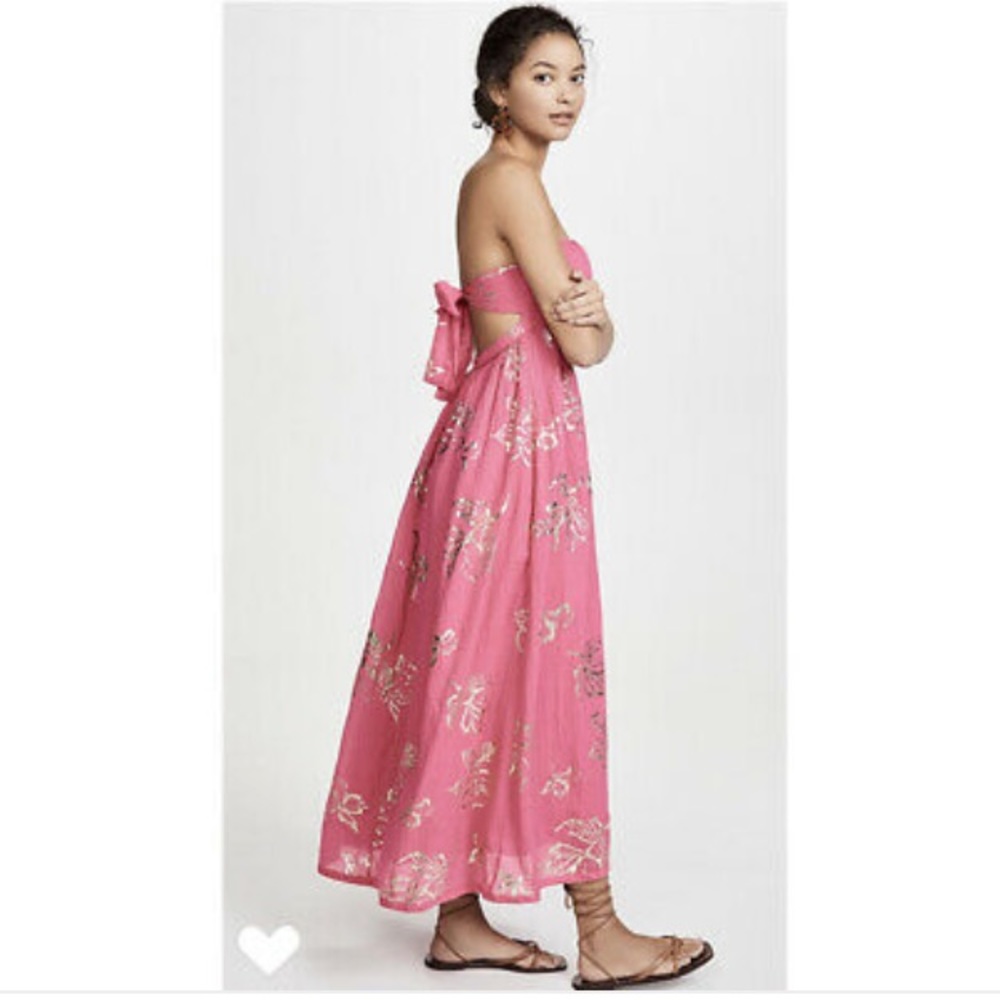 NWT Free People Baja Babe Midi Strapless Boho